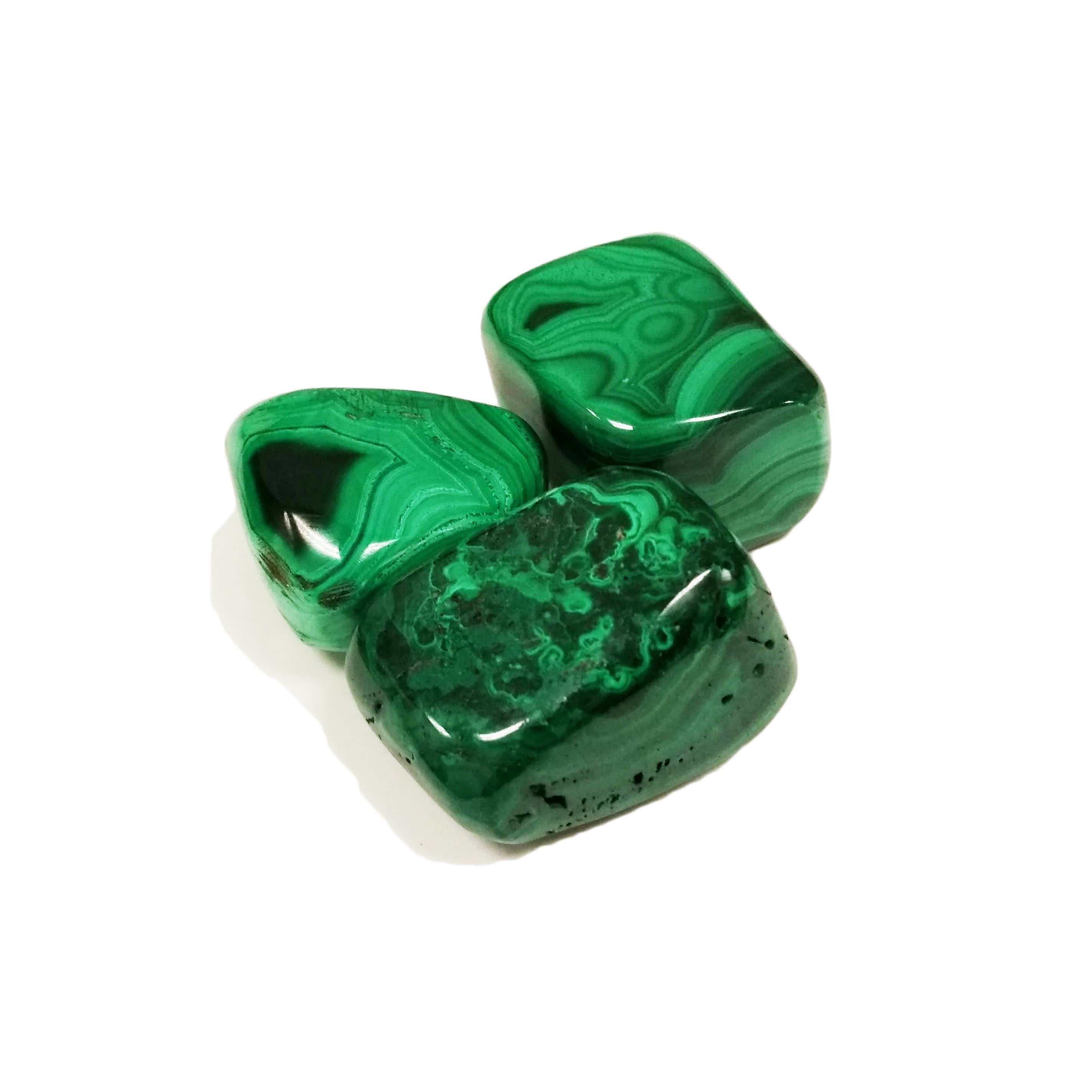 Natural Malachite Tumbled Stone - Healing Crystal for Stress Relief & Positive Energy - Perfect for Meditation, Jewelry Making & Home Decor