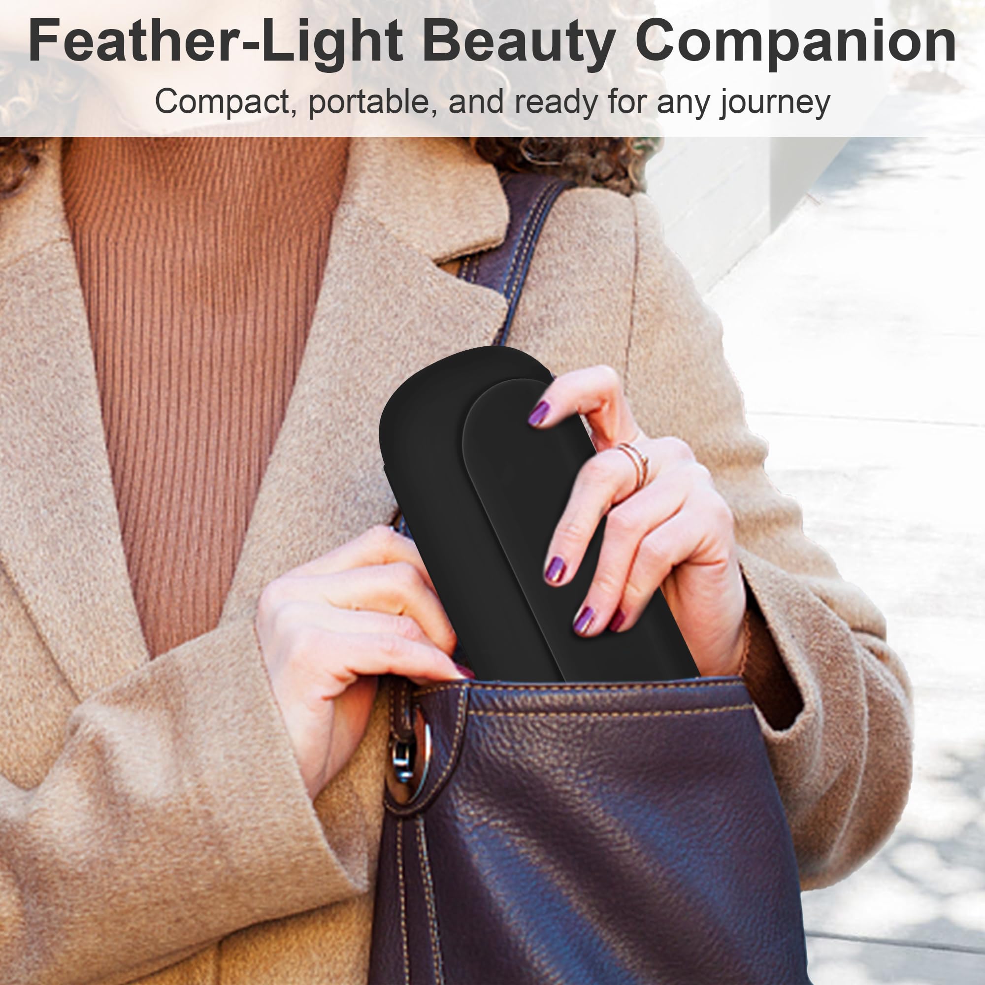 Portable Silicone Travel Makeup Brush Holder with Built-in Cleaner | Waterproof Cosmetic Brush Organizer Case | Compact Makeup Tools Storage for On-the-Go | Perfect for Travel, Gym Bag & Daily Cosmetics Organization (Black)
