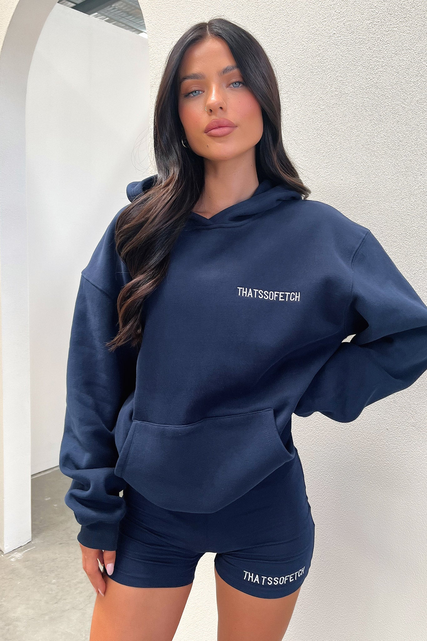 Jaska Hoodie for Men & Women - Soft Fleece Pullover with Kangaroo Pocket, Navy Blue - Perfect for Casual Wear, Outdoor Activities & Lounge Comfort