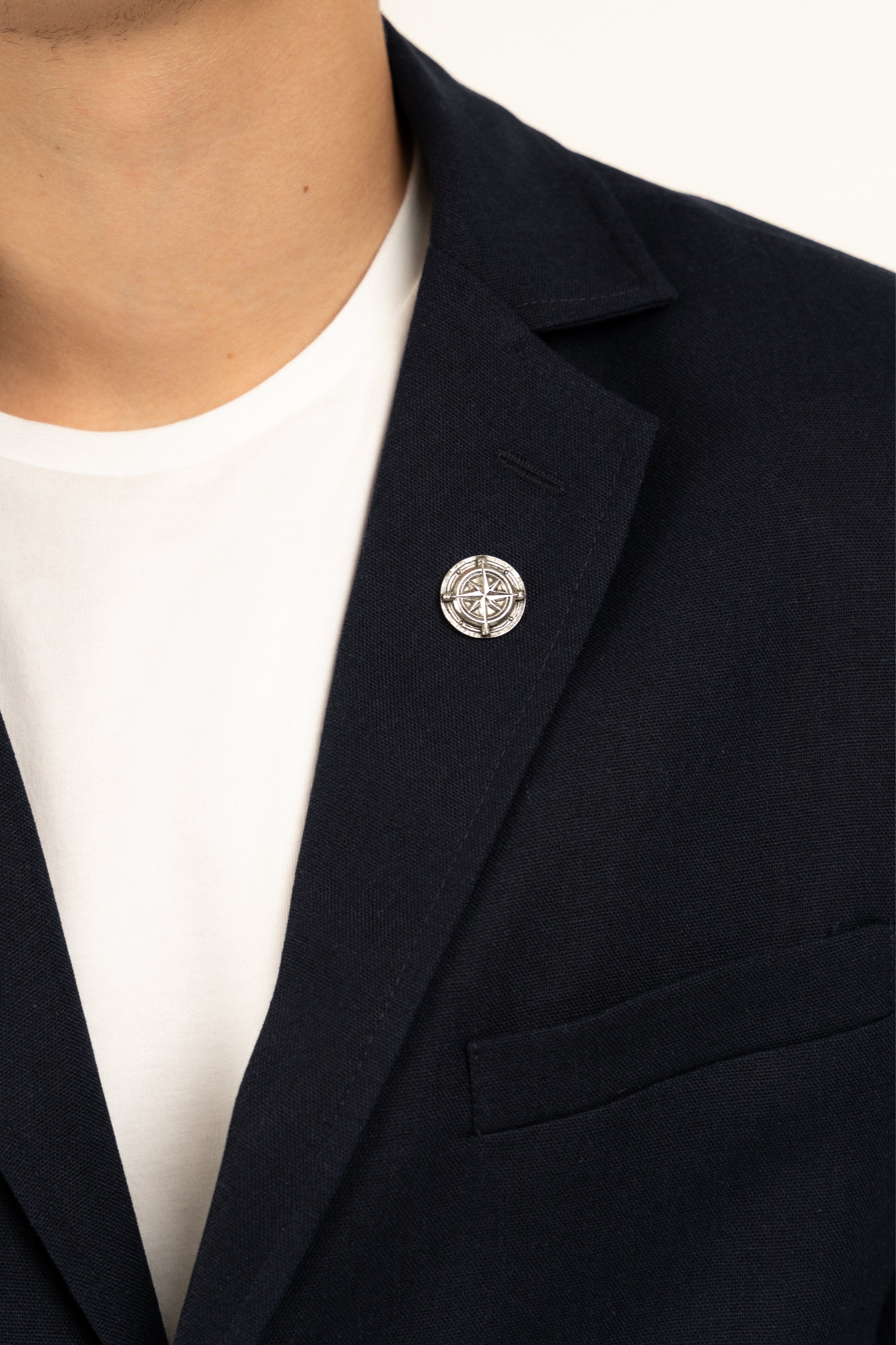 Premium Newport Navy Linen Blazer for Men - Breathable Summer Business Casual Jacket - Perfect for Weddings, Office & Outdoor Events