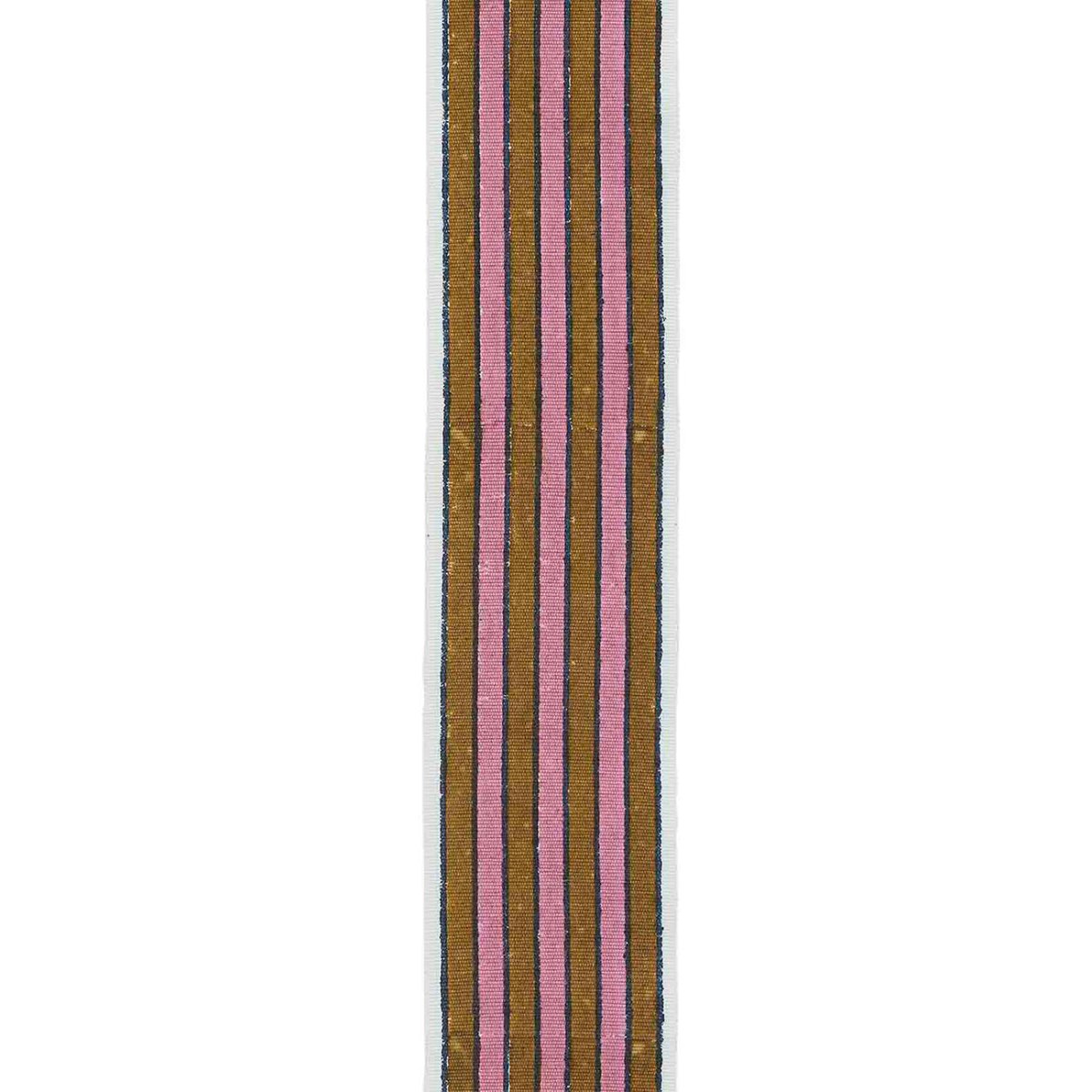 Trim Ayra Stripe Block Printed Cotton Pink Gold Women's Dress - Perfect for Summer Outfits, Beach Vacations & Casual Wear