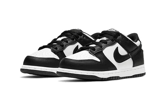 Nike Kids Dunk Low Retro Sneakers - White & Black - Comfortable & Stylish Basketball Shoes for Boys & Girls - Perfect for School, Sports & Casual Wear