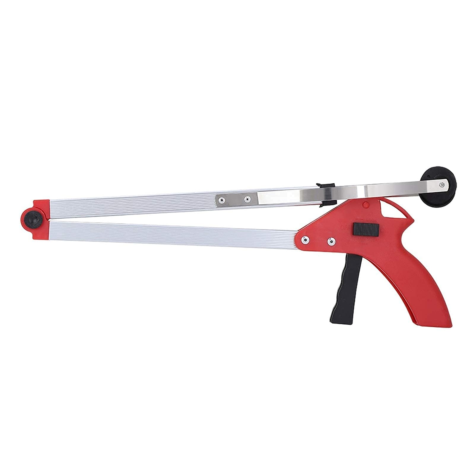 Folding Long Arm Trash Picker & Garbage Grabber - Heavy Duty Litter Tongs for Home, Garden, Park & Beach Cleanup | Ergonomic Waste Collection Tool with Adjustable Clamp