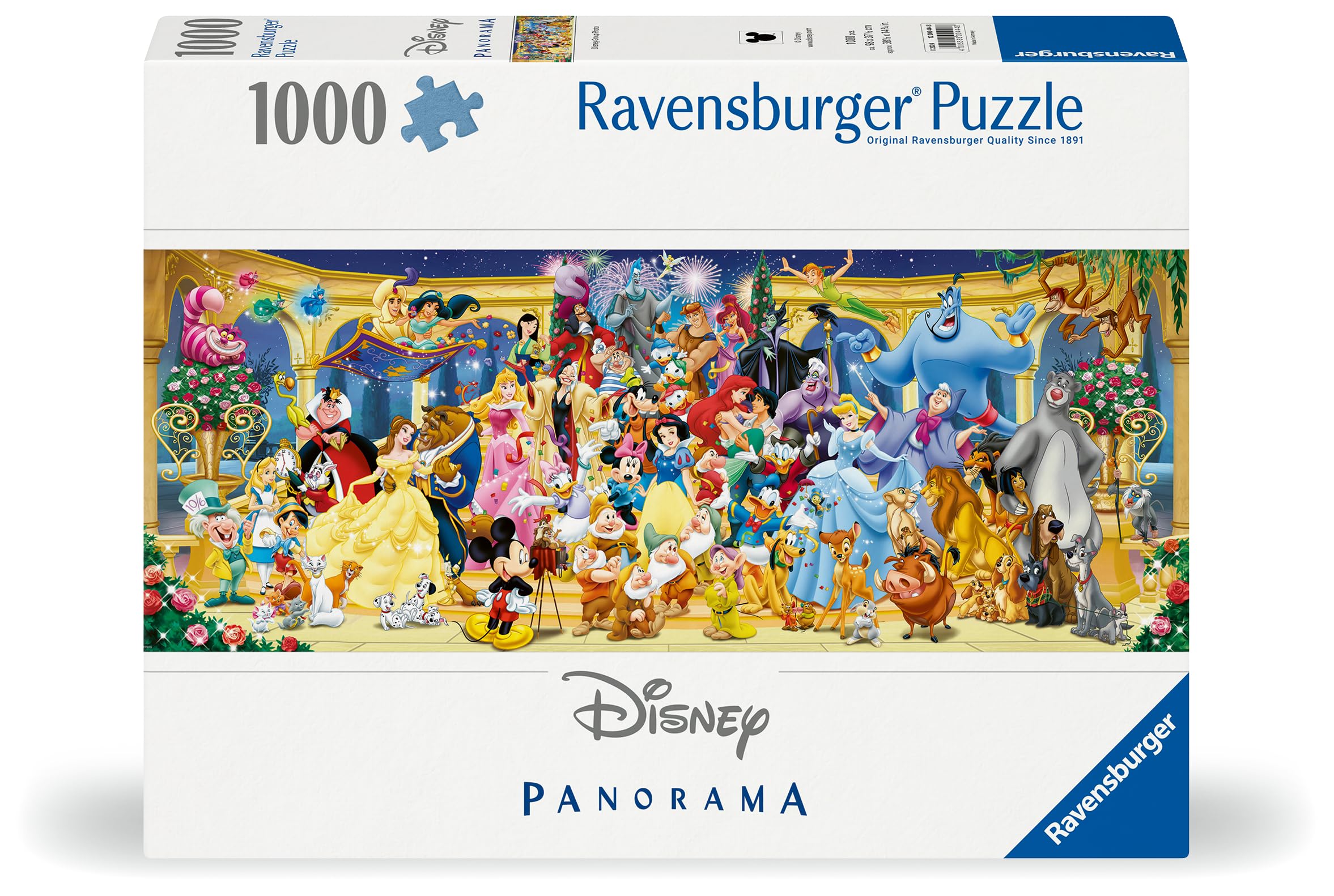 Ravensburger Disney Classic Group Photo Panorama 1000-Piece Puzzle for Adults & Teens 14+ | High-Quality Jigsaw Puzzle for Family Game Night & Home Decor