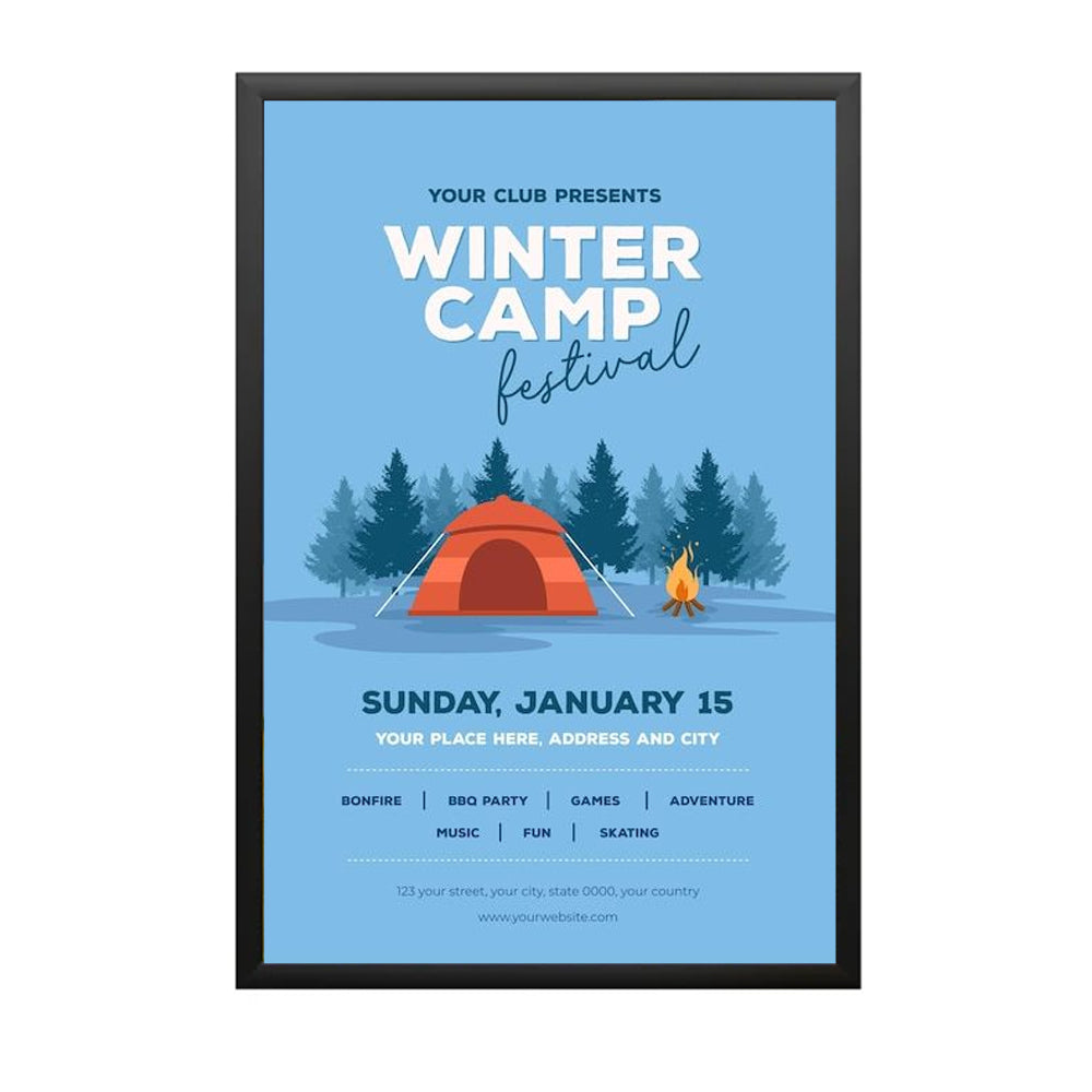 48x60 Large Snap Open Front Loading Poster Frame - 1 1/4