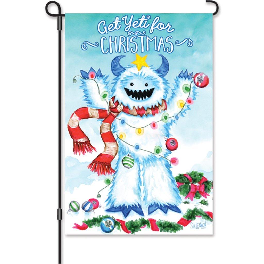YETI Christmas Garden Flag - Outdoor Holiday Decoration for Yard, Porch & Seasonal Festive Decor - Perfect for Xmas, Winter & Holiday Celebrations