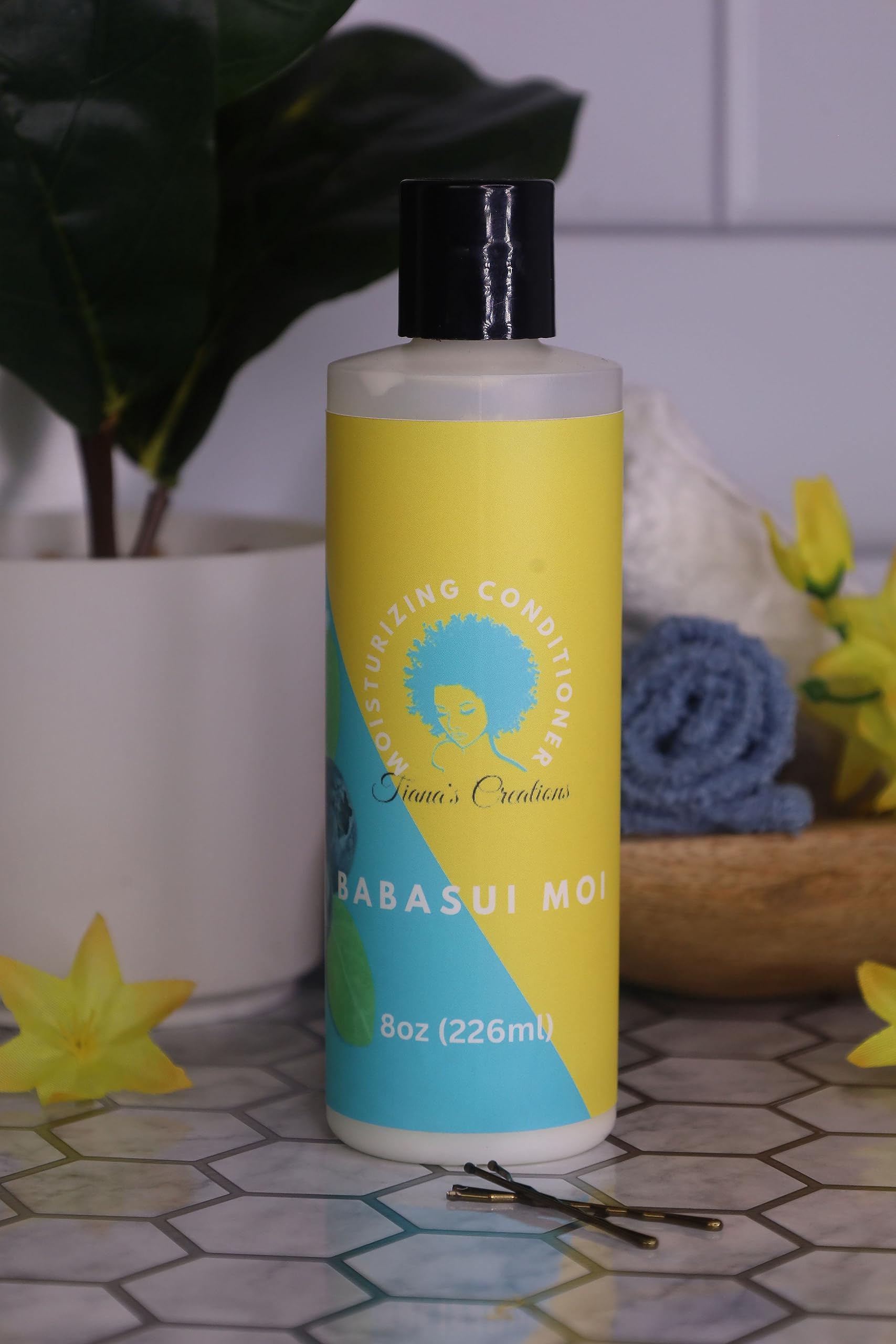 TIANA'S CREATIONS MOI Babasui Moisturizing Conditioner with Aloe Vera & Shea Butter - Deep Hydration for Natural Curly, Kinky & Coily Hair - 8oz Hair Care for Dry, Damaged Hair - Perfect for Daily Use & Protective Styles