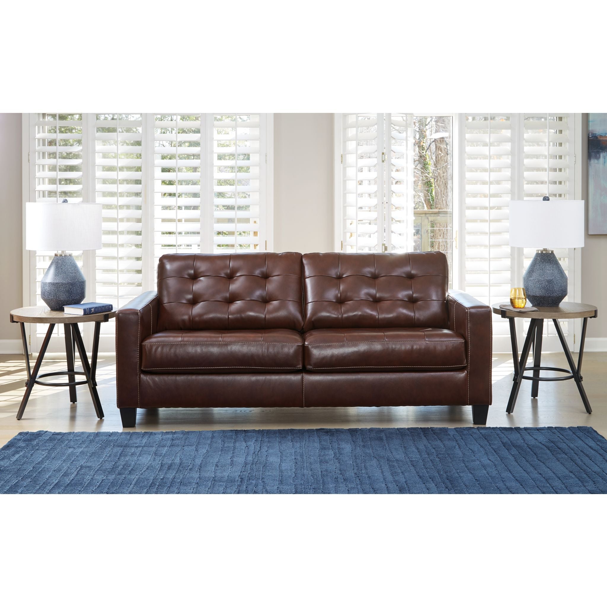 Altonbury Sofa in Walnut Finish – Modern Living Room Furniture for Comfort & Style | Perfect for Home, Office, and Lounge Spaces
