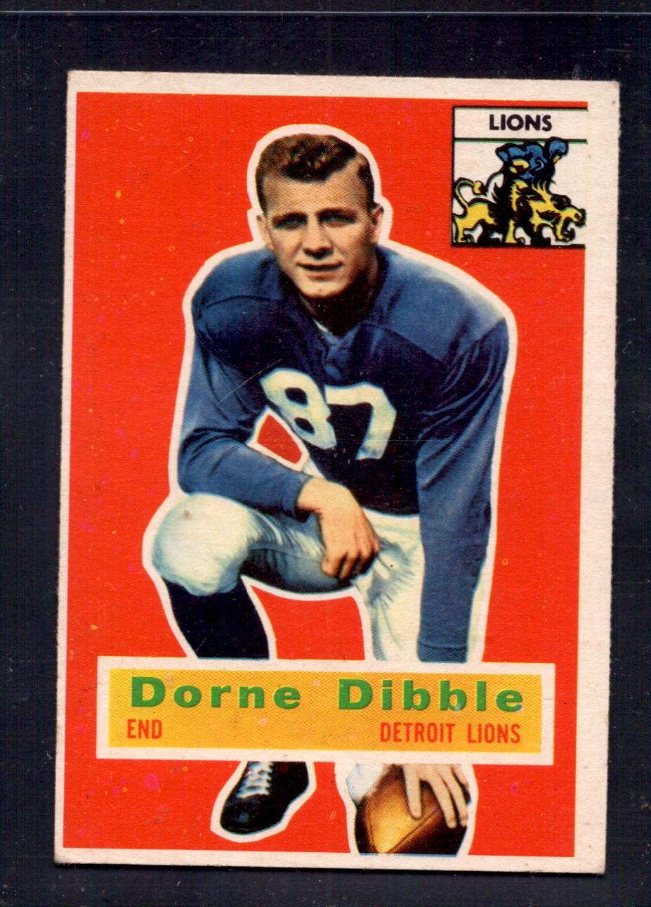 1956 Topps #32 Dorne Dibble Detroit Lions Vintage Football Card - Perfect for Collectors, Sports Memorabilia Displays & NFL Fan Gifts