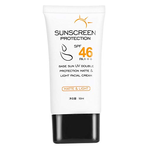 50ml SPF46 Water Resistant Sunscreen Lotion - Oil-Free, Fast-Absorbing UV Protection with Plant Serum | Outdoor Sports, Beach & Daily Sun Defense for Face & Body