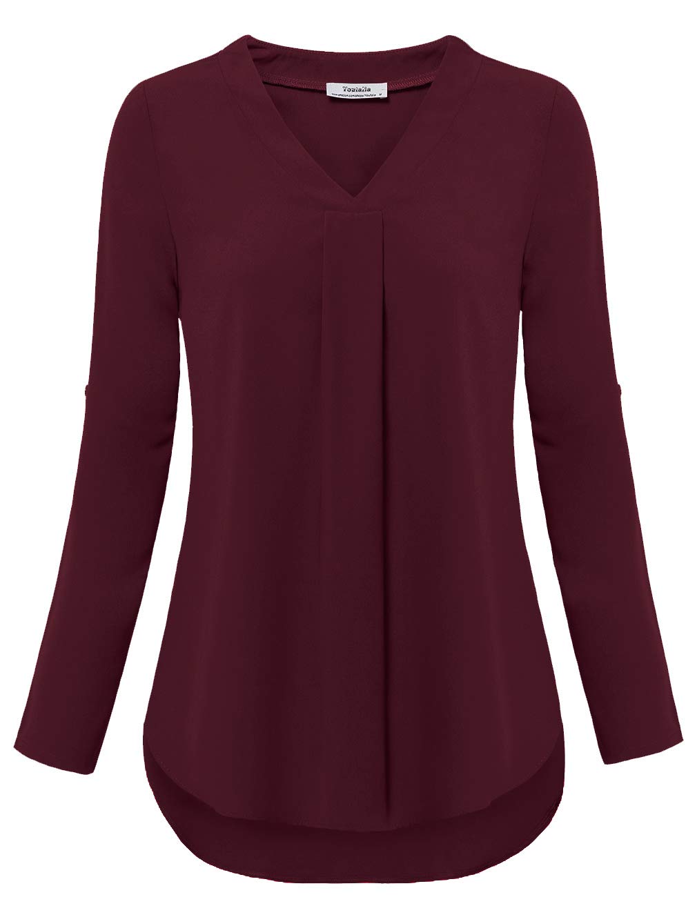 Youtalia Women's Casual Blouses - Loose V Neck 3/4 Sleeve Tunic Tops for Work & Everyday Wear | Flowy Office & Weekend Outfits