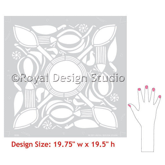 Circle of Life African Stencil - Handmade Tribal Art Decor for Walls, DIY Crafts & Home Decor - Perfect for African-Themed Parties, Nursery Rooms & Cultural Events