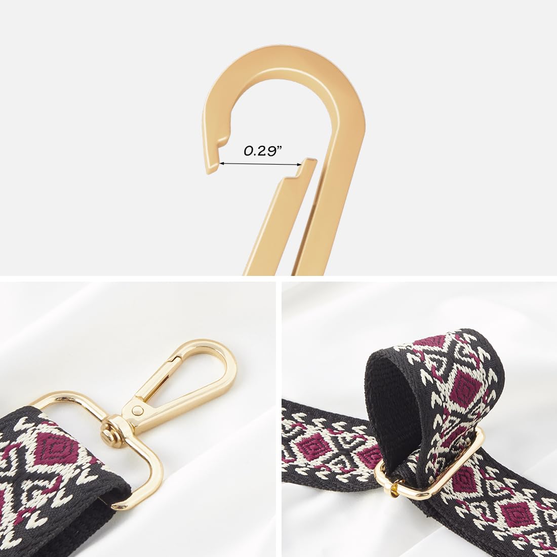 Adjustable Handbag Strap - Wide Purse Strap Replacement for Shoulder & Crossbody Bags - Perfect for Work, Travel & Everyday Use