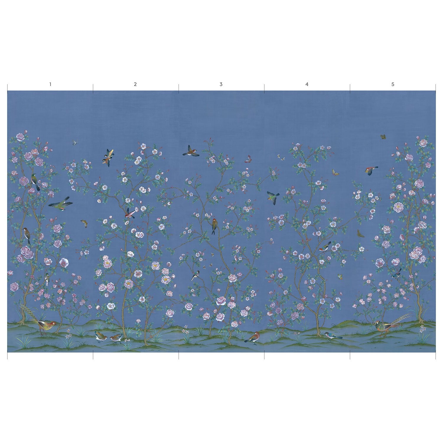 Canterbury in Blue Mural Wall Art - Handmade Canvas Painting for Home & Office Decor | Perfect for Living Room, Bedroom or Gift