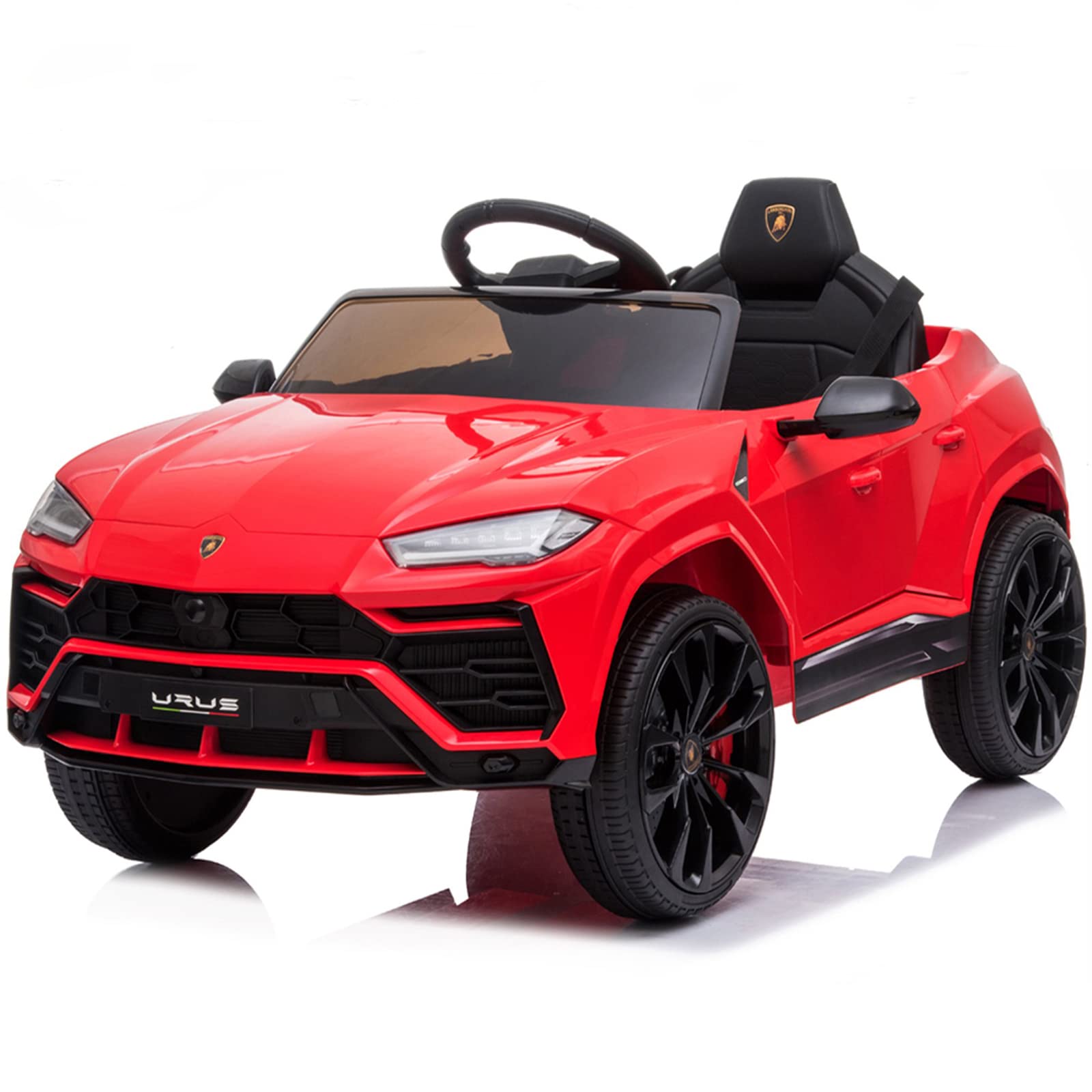 YOFE 12V Licensed Lamborghini Kids Electric Ride On Car with Remote Control, Music, LED Lights & USB Port - Red Electric Toy Vehicle for Boys & Girls | Perfect for Birthday Gifts, Outdoor Play & Family Fun