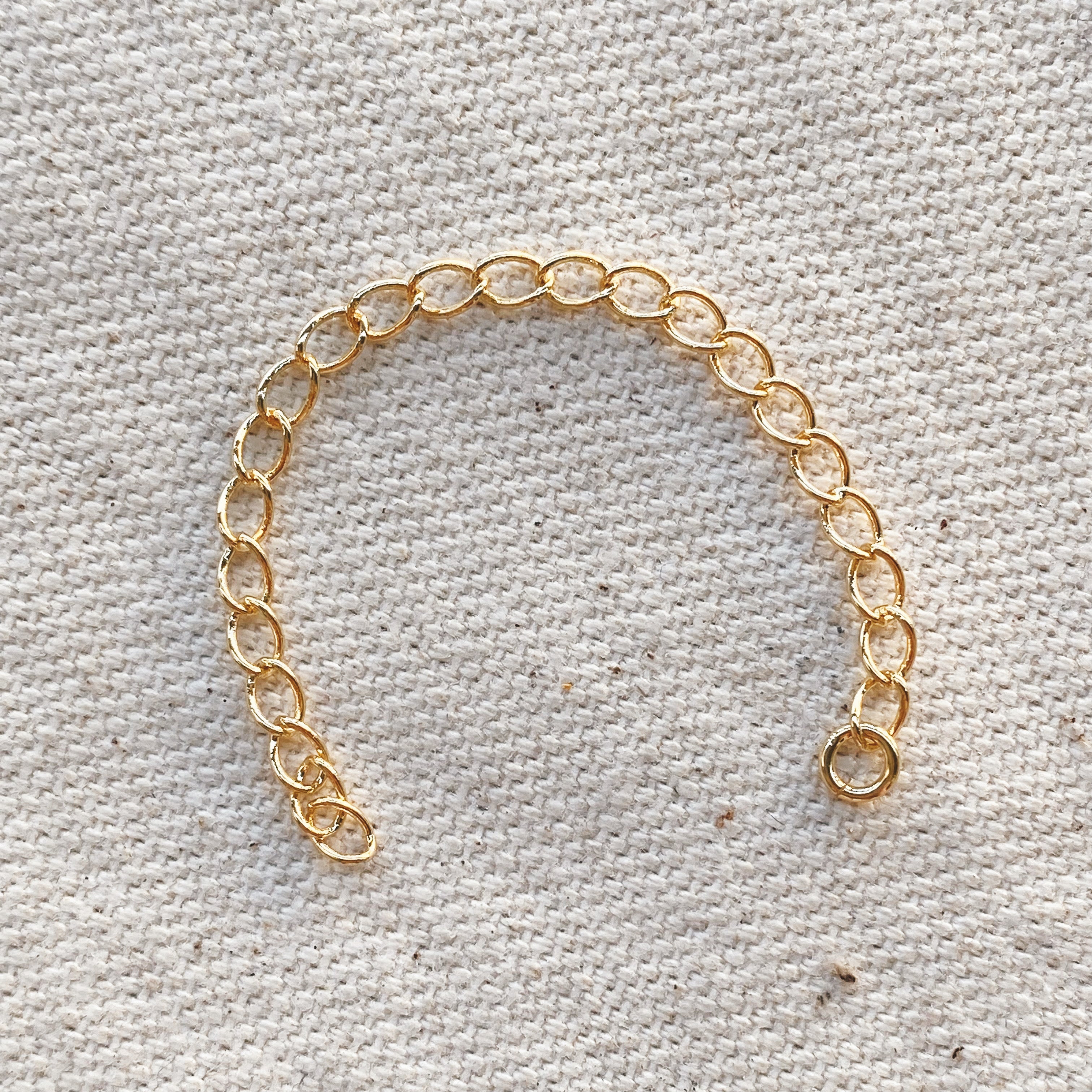 18K Gold Filled Necklace Extender - 3 Inch Adjustable Chain for Pendants & Charms | Perfect for Layering Jewelry & Customizing Necklace Lengths