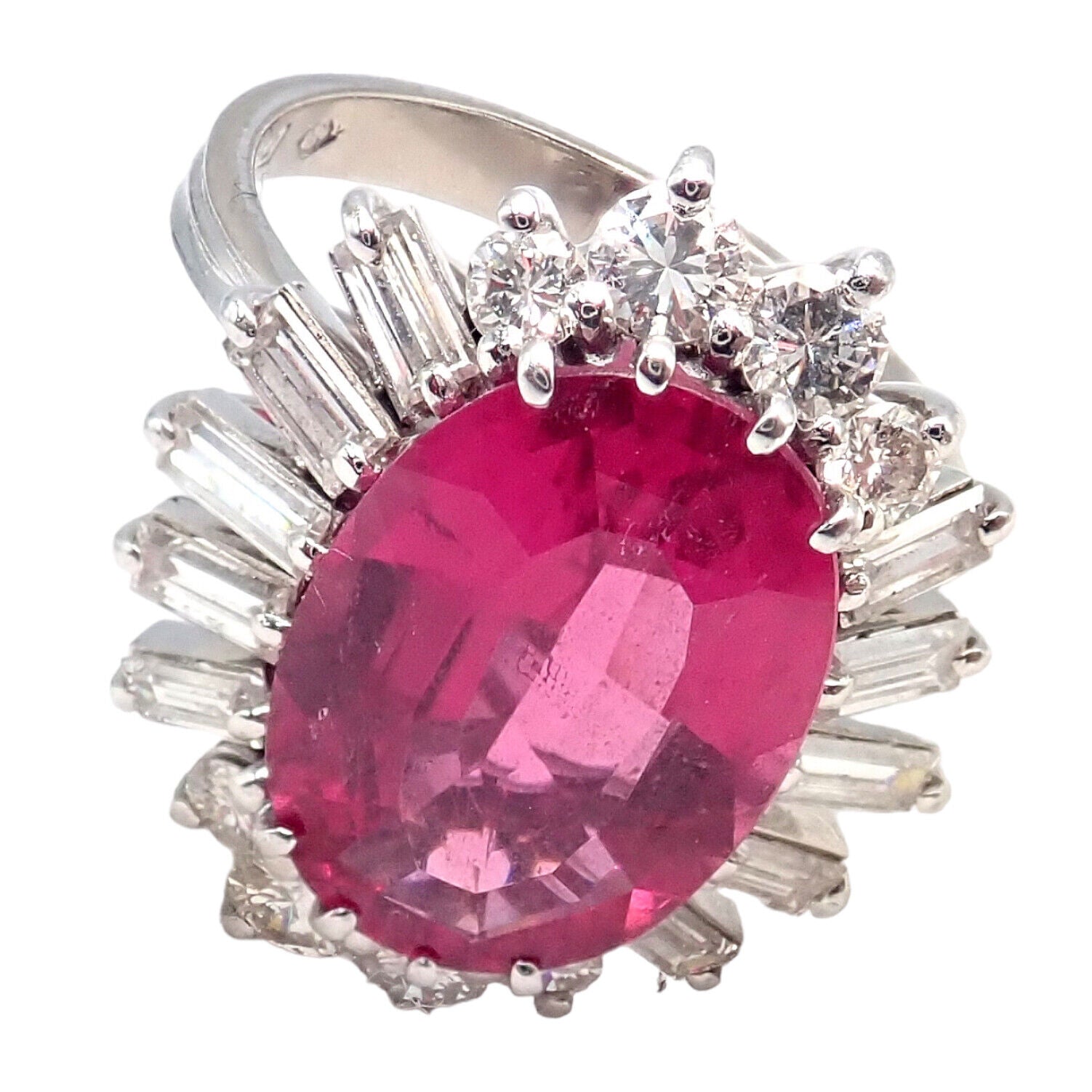 Authentic H. Stern 18k White Gold Diamond & Pink Tourmaline Ring & Earrings Set | Luxury Jewelry Gift for Women | Perfect for Weddings, Anniversaries & Special Occasions