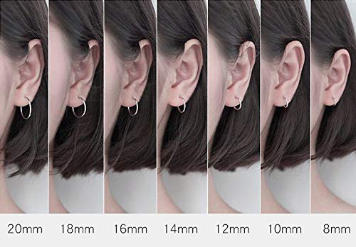 8mm 14K Yellow Gold Filled Small Hoop Earrings for Women - Handmade Thin Huggie Hoops for Everyday Wear, Gifts & Special Occasions