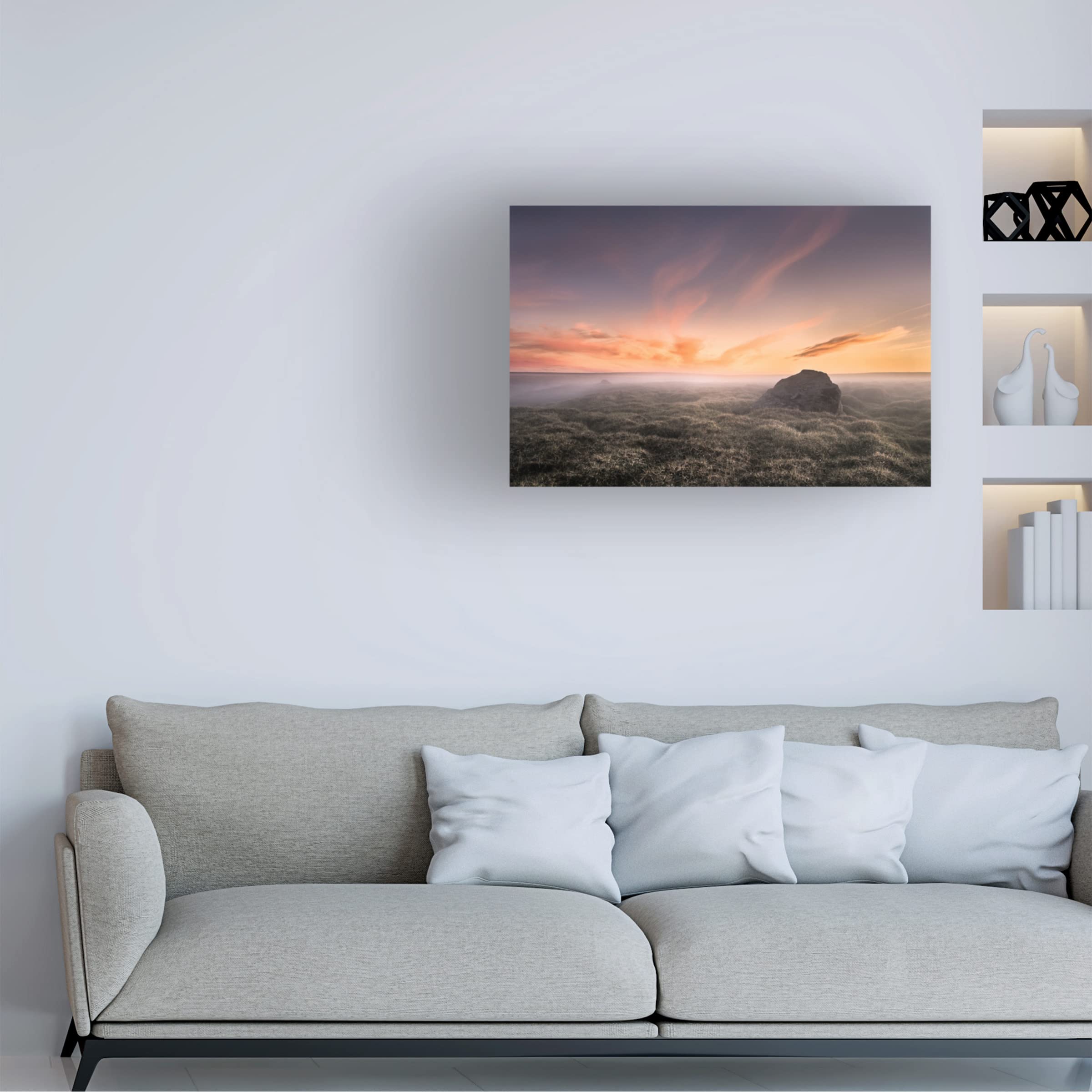 Trademark Fine Art 'Nowhere' Canvas Wall Art Print by Andreas Wonisch - Modern Abstract Painting for Living Room, Bedroom & Office Decor