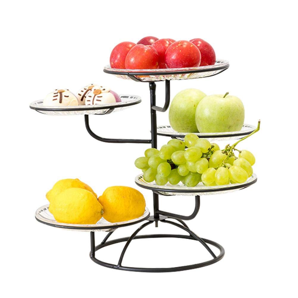 SPNEC Multi-Layer Fruit Stand Snack Rack - Round Hollow Base Cake Tray for Kitchen, Living Room | Perfect for Party Serving, Dessert Display & Home Organization