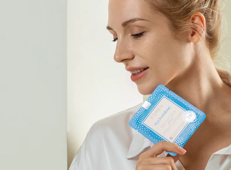 H2overdose™ UFO Facial Mask by FOREO - Deep Hydration & Glow for All Skin Types | Perfect for Spa Nights & Travel Skincare Routine