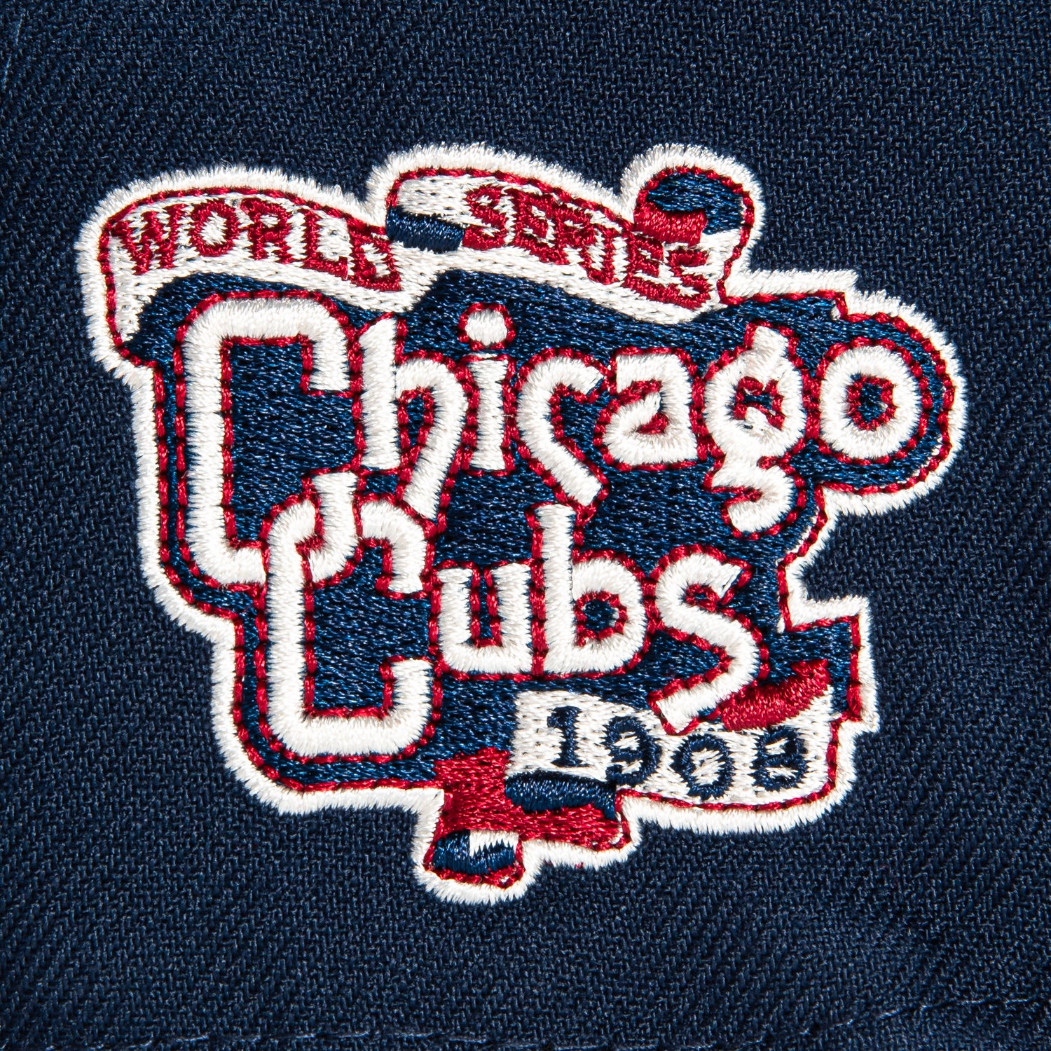 New Era 59Fifty Chicago Cubs 1908 World Series Patch Snapback Hat - Navy, Black, Brick - Official MLB Baseball Cap for Men & Women - Perfect for Games, Collecting & Streetwear Fashion