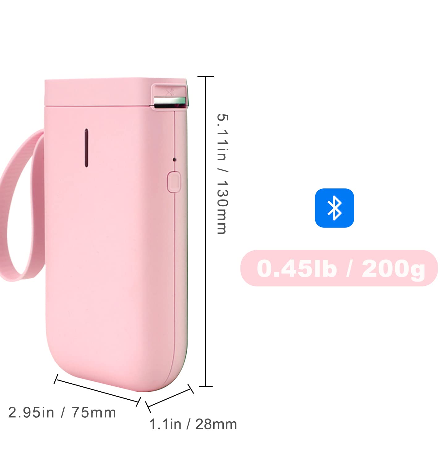 NIIMBOT D11 Portable Wireless Label Maker Machine with 1 Roll Tape - Mini Bluetooth Label Printer for Home, Office & Business Organization (Pink) | Perfect for Organizing Files, Storage Boxes & Office Supplies