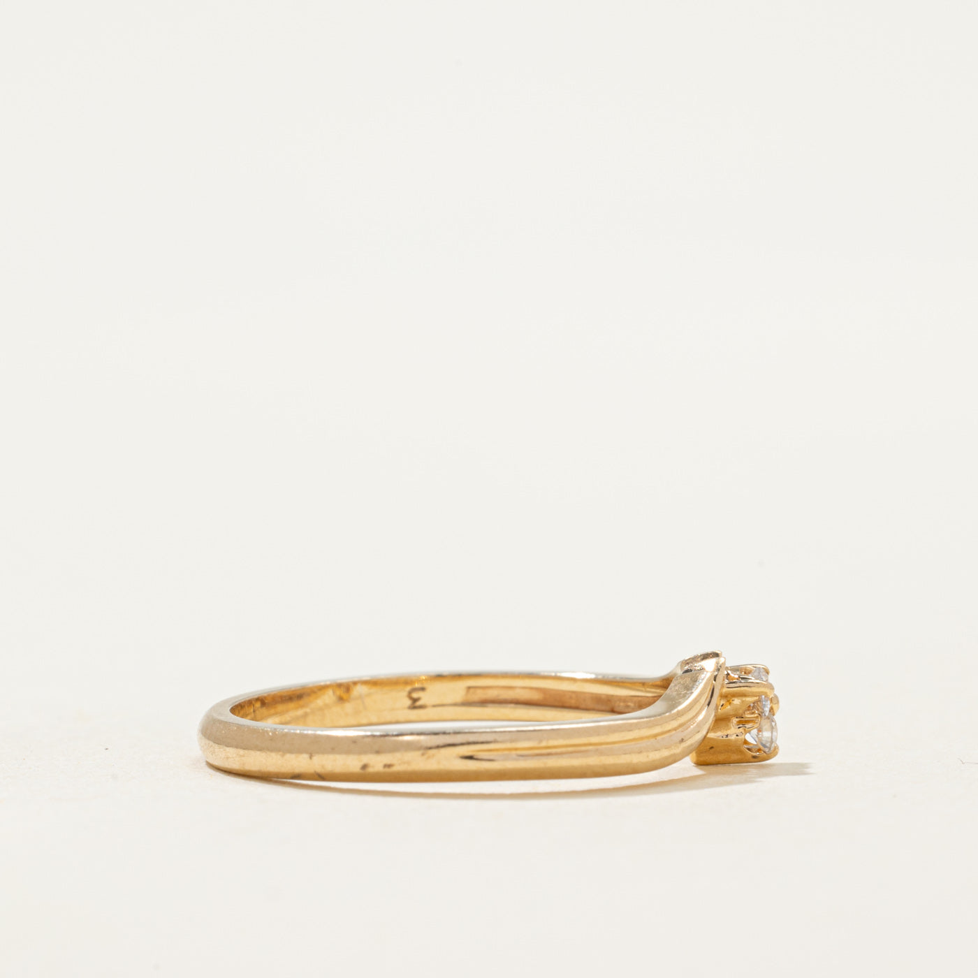 0.04ctw Diamond Cluster Grooved Ring - Size 6.25 | Elegant Wedding Band, Anniversary Gift for Her | Perfect for Engagement, Proposal & Special Occasions