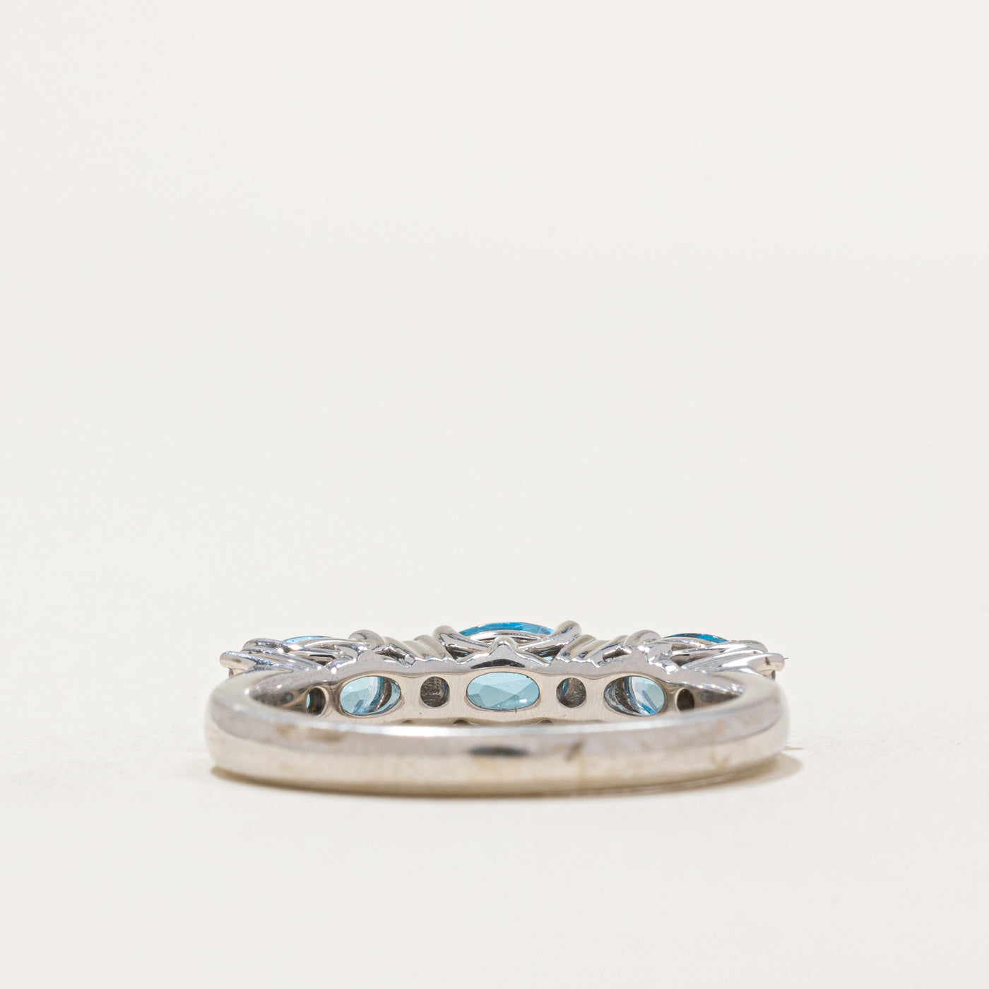 1.00ctw Three Stone Blue Topaz & Diamond Ring in Sterling Silver | Size 7 | Elegant Birthstone Jewelry for Women | Perfect Gift for Anniversary, Birthday & Special Occasions