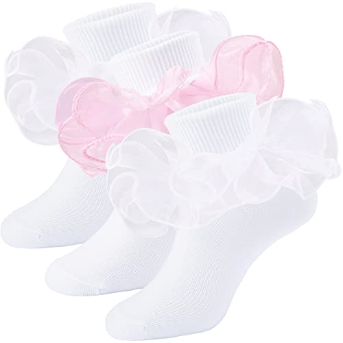 White,white,pink-3 Pairs