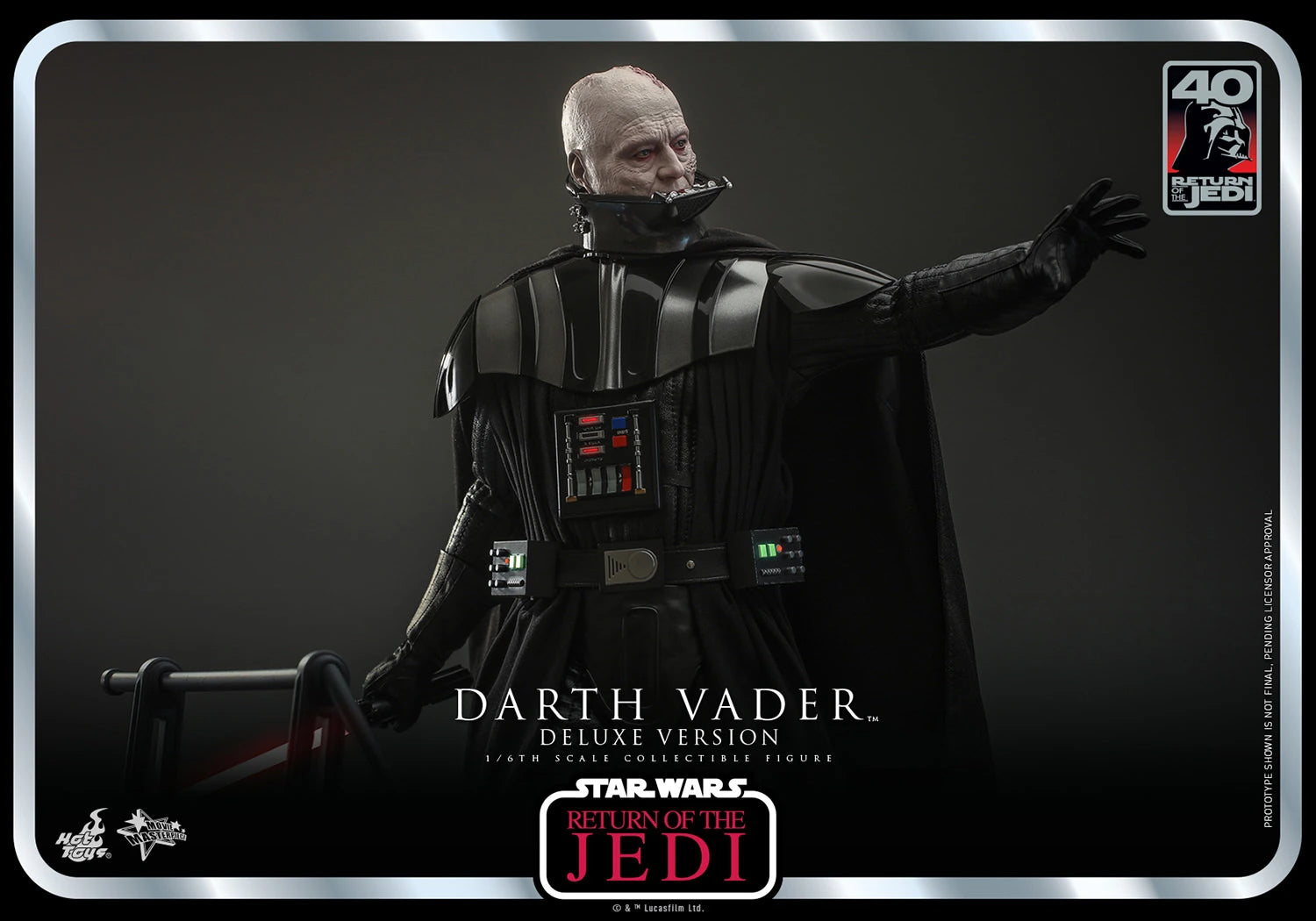 Star Wars Darth Vader Deluxe 1/6 Scale Collectible Figure - Return of the Jedi 40th Anniversary Edition | Premium Hot Toys Action Figure for Display & Collection | Perfect for Star Wars Fans & Movie Memorabilia Enthusiasts