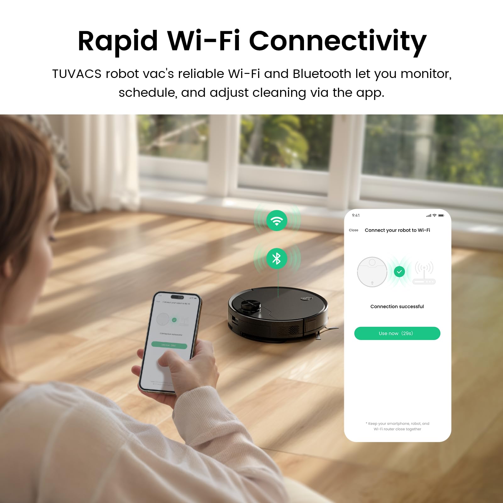 Low-Pile Carpet Robot Vacuum Cleaner with 360° LiDAR Navigation | 153 Mins Runtime | Wi-Fi/App Control | Strong Suction for Pet Hair | Advanced Obstacle Avoidance | Ideal for Hardwood Floors & Carpets | Perfect for Pet Owners & Busy Households