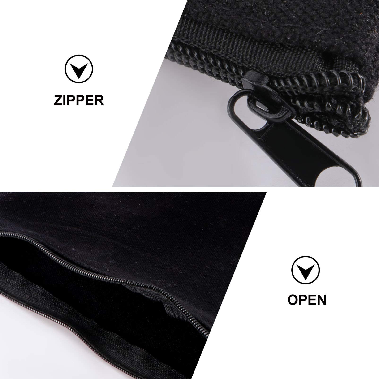 Lurrose 10 Pack Canvas Makeup Bags with Zipper - Waterproof Travel Cosmetic Organizer for Women, School, Office & Home Use | Perfect for Toiletries, Jewelry & Travel Essentials Storage