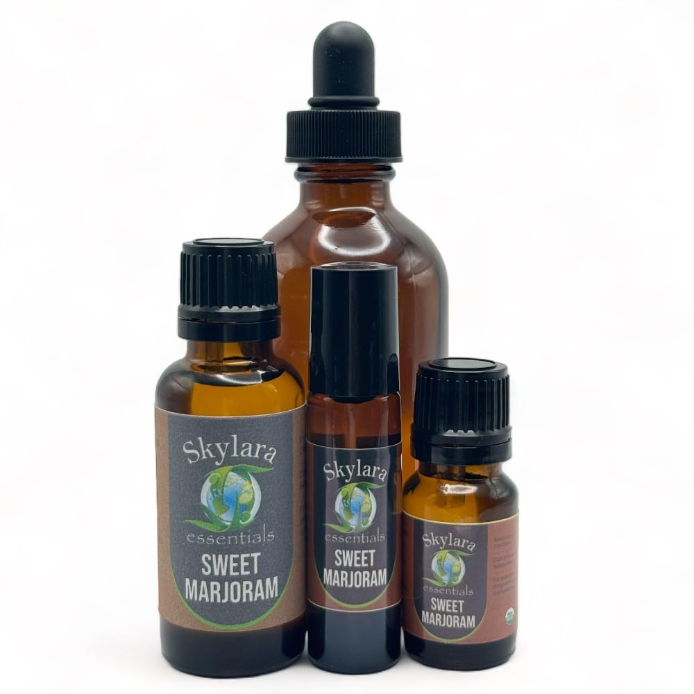 Organic Sweet Marjoram Essential Oil 30ml - 100% Pure Therapeutic Grade for Aromatherapy, Massage & Relaxation - Perfect for Diffusers, Skincare & Stress Relief