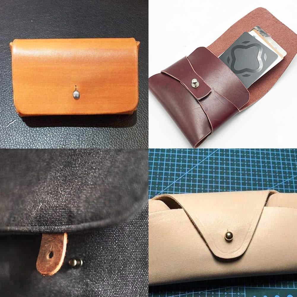 ACTENLY 120-Piece Leather Rivets Kit - 2 Styles Snap Buttons & Chicago Screws with Tools for DIY Leather Craft, Clothing, Shoes, Bags & Belts Repair | Perfect for Leatherworking, Costume Design & Accessory Making