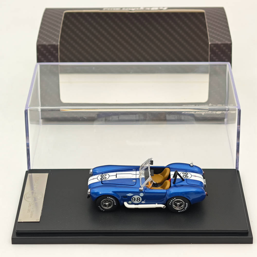 1/64 Scale Ford Shelby Cobra 427 Blue Diecast Model Car - Collectible Alloy Replica with Power Cap | Perfect for Car Enthusiasts, Display Cases & Gift Giving