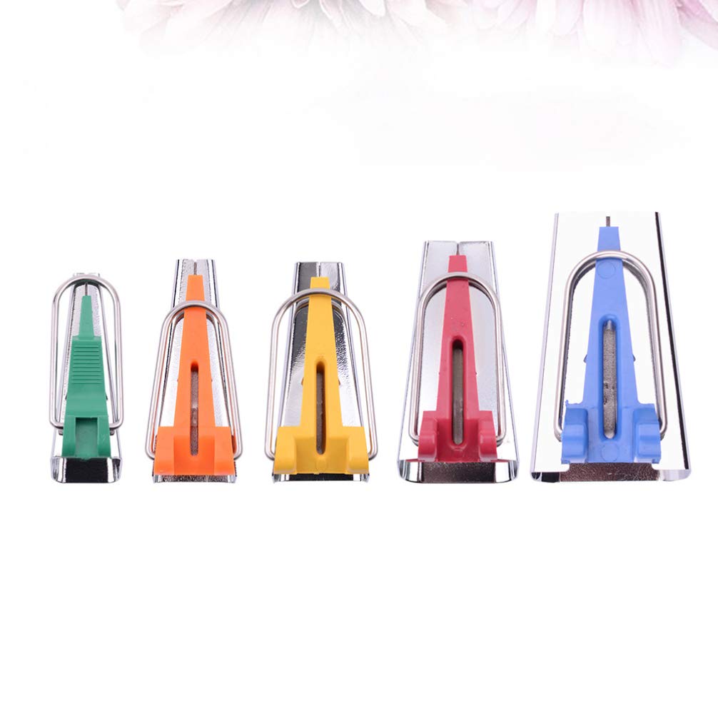 5PCS Bias Tape Maker Kit - Quilting & Sewing Binding Tool Set with 5 Sizes for DIY Fabric Edging | Perfect for Quilting, Dressmaking & Craft Projects
