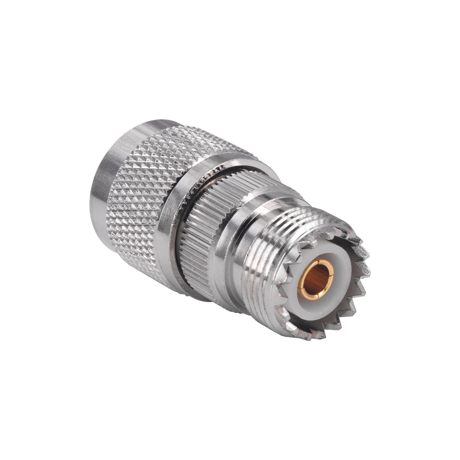 Boobrie UHF Male to Female Coax Connector PL259 to SO239 CB Radio Adapter - RF Coaxial Cable Connectors for Ham Radio, Two Way Radio, Amateur & Marine VHF Radio - Pack of 2 - Perfect for Antenna Installations & Radio Communication Setups