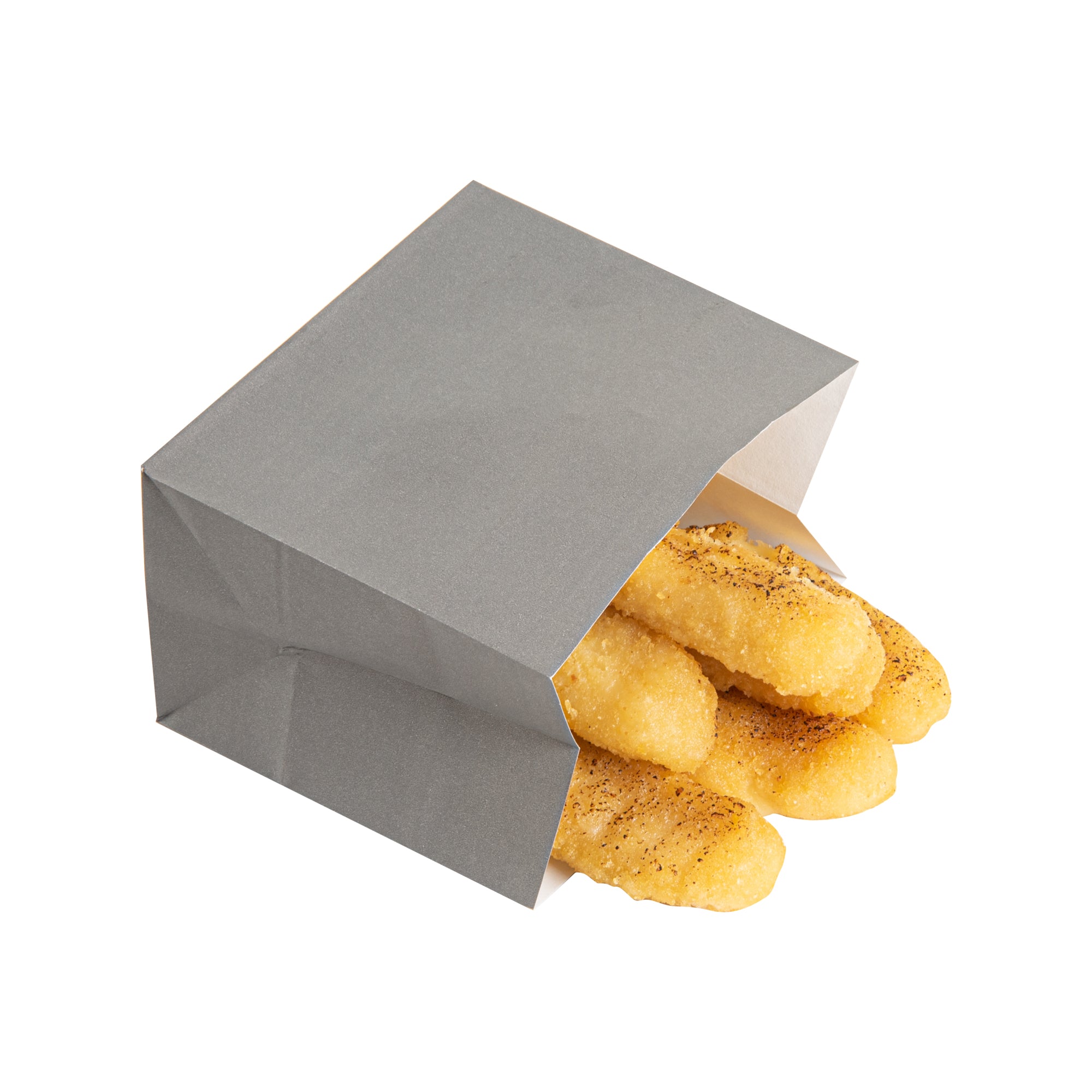 Premium Gray Paper Snack Bags 4.25