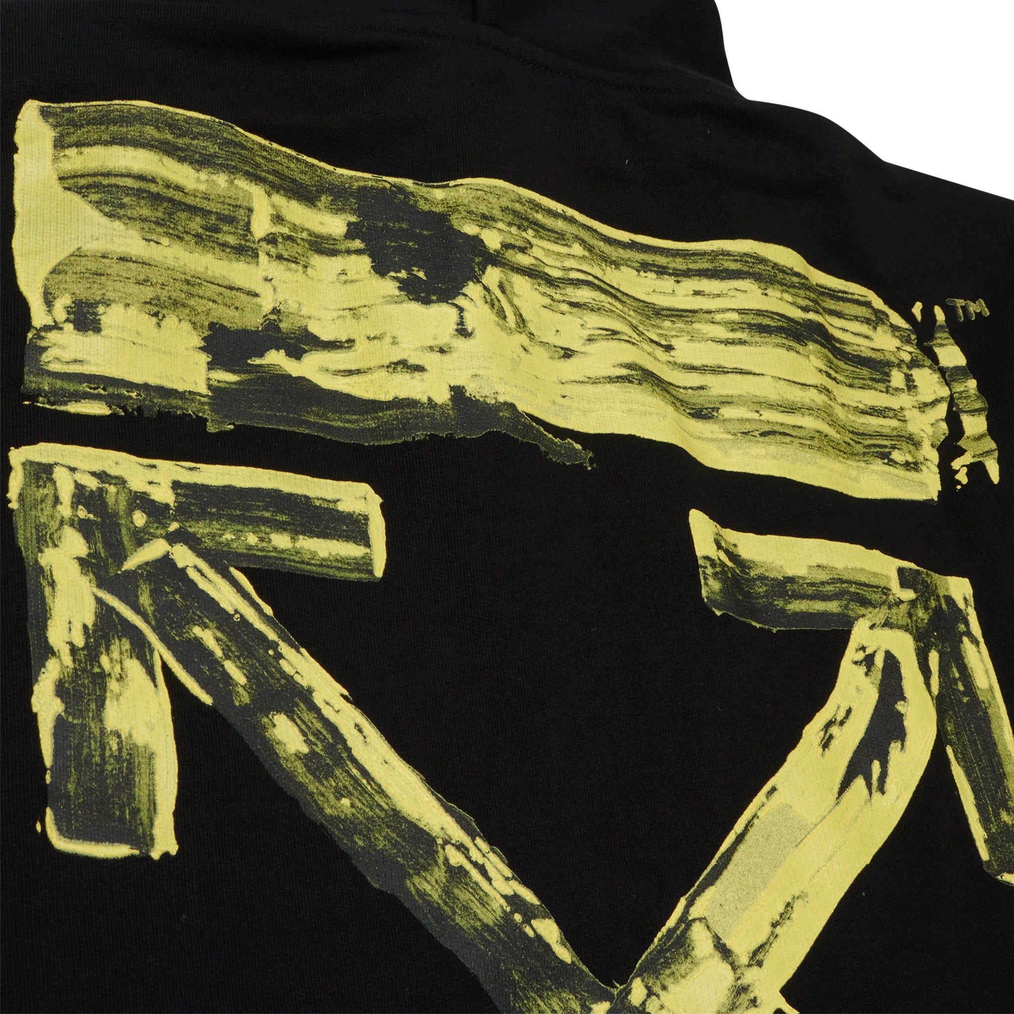Vintage Off-White Acrylic Arrows Black Multi-Strings Hoodie - Streetwear Fashion for Men & Women | Perfect for Urban Outfits & Casual Wear