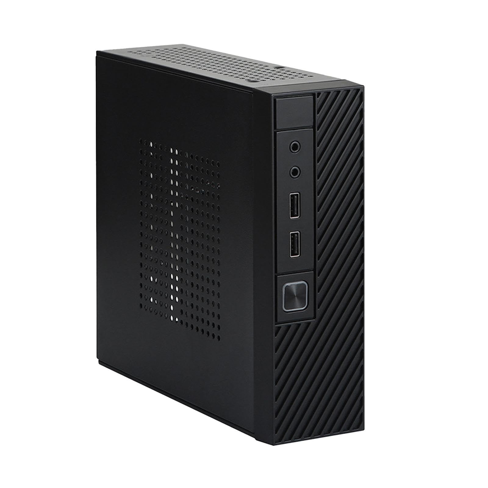 Ronyme ITX Computer Case - Compact Mini PC Chassis for Workplace | USB 2.0 | Supports Mini-ITX Motherboard | Space-Saving Desktop Case for Office, Home & Gaming Setup