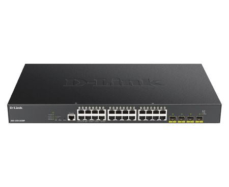 D-Link DGS-1250-28XMP 28-Port 10G Gigabit Smart Managed PoE Switch - High-Speed Network Switch for Office, Data Center & Home Use - Pre-Order Now