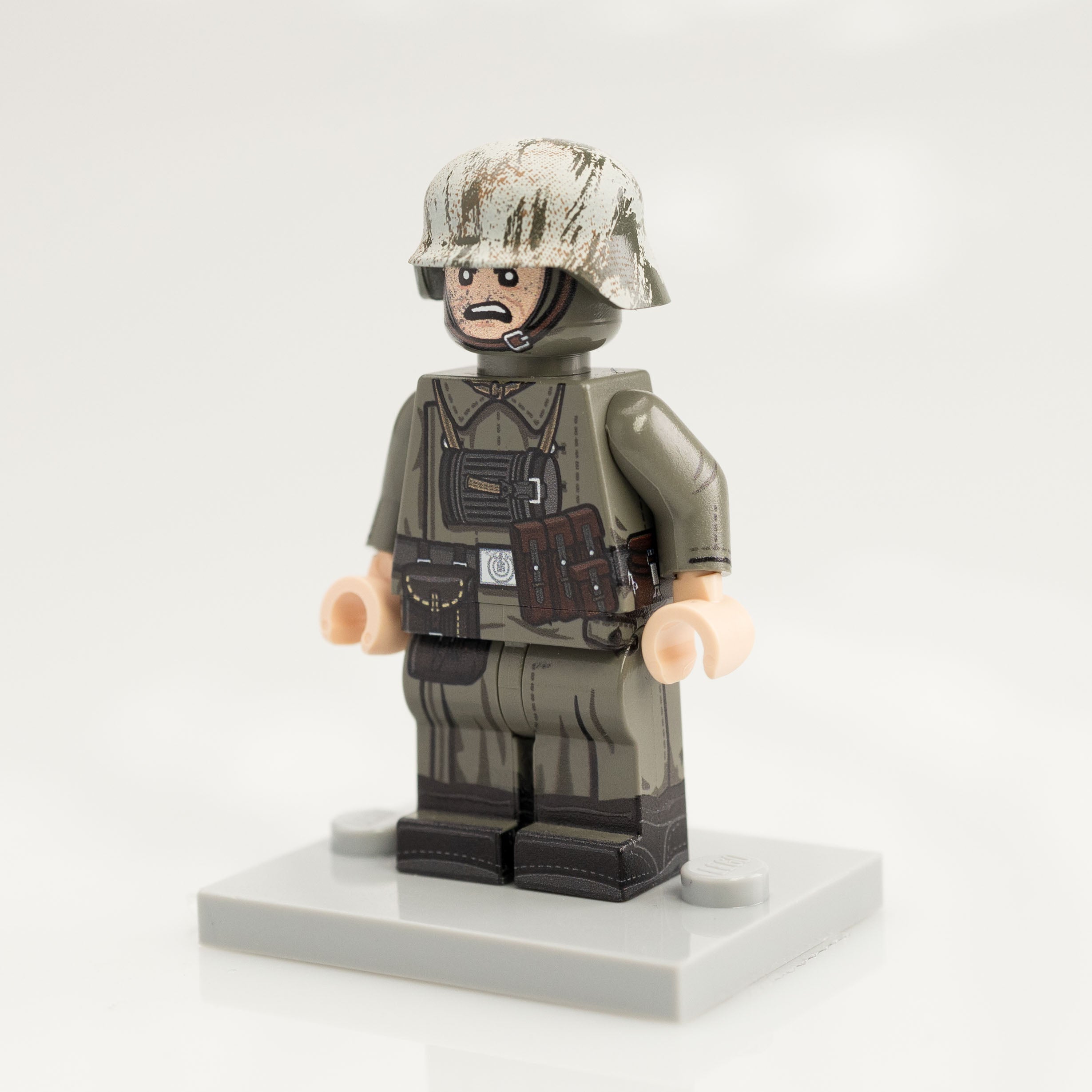 Vintage Grey German Minifigure #38 - Collectible Toy Soldier for Display, War Games & Historical Dioramas