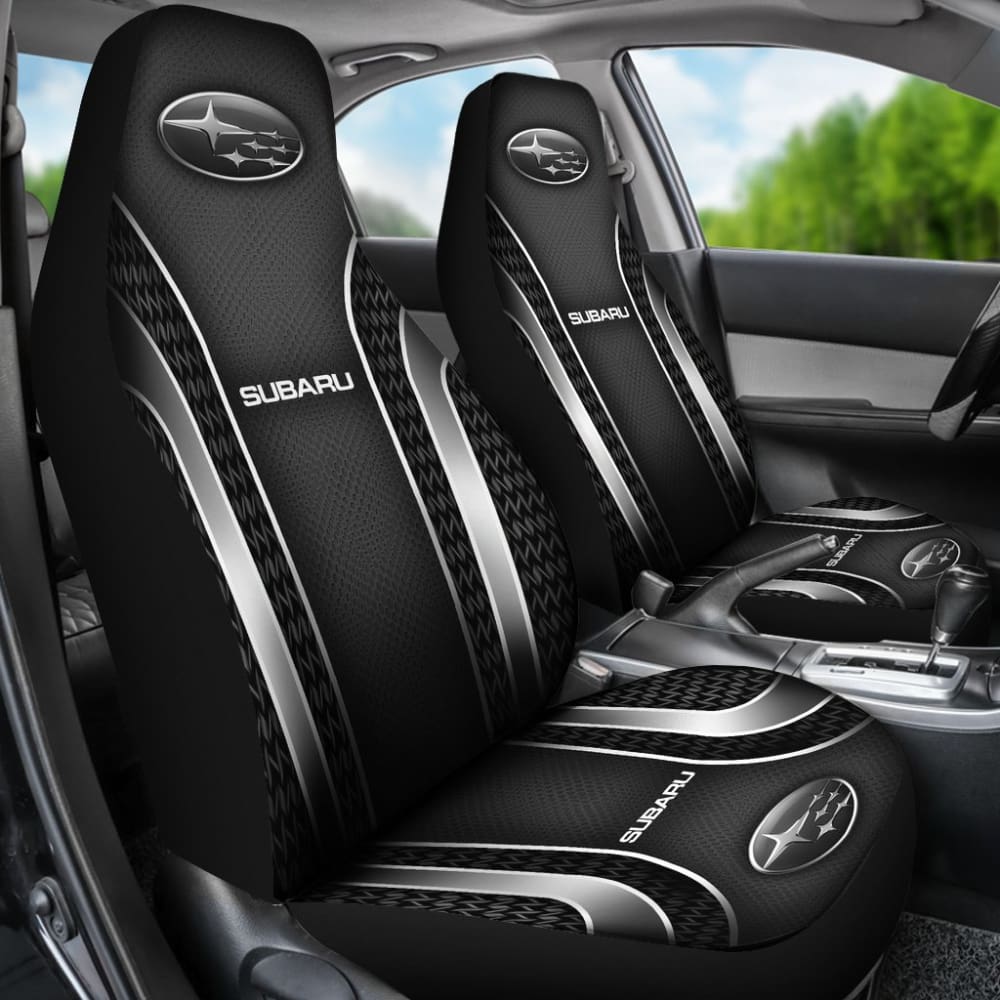 Premium 2-Piece Front Seat Covers for Subaru - Durable Grey Car Seat Protectors (Model 144627) | Perfect for Daily Commuting, Road Trips & Pet Protection