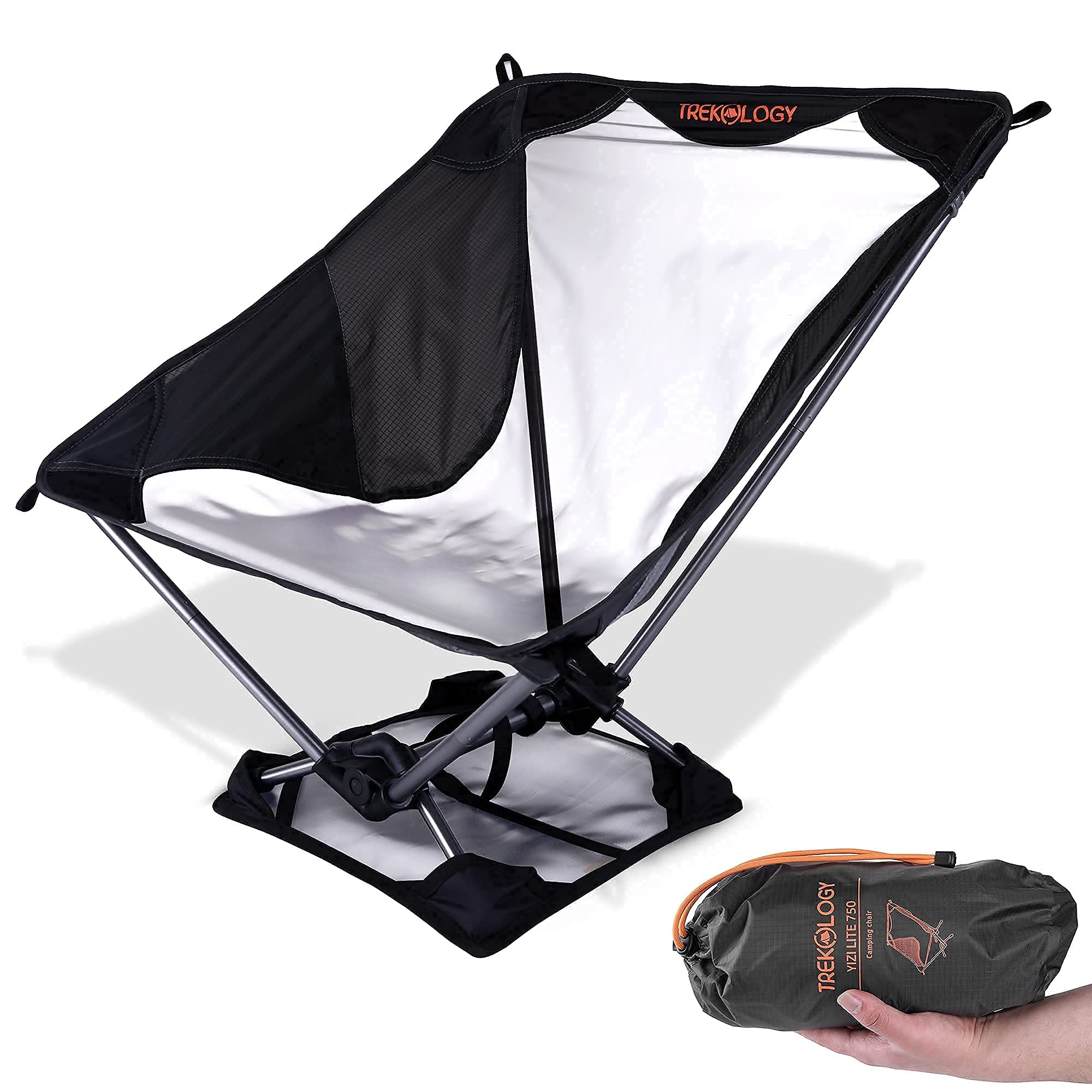 TREKOLOGY Ultralight Camping Chair - Portable Lightweight Folding Chair for Adults & Kids, Compact Backpacking Chair for Hiking, Beach, Picnic, Outdoor Adventures | Perfect for Camping, Backyard, Travel & Relaxation
