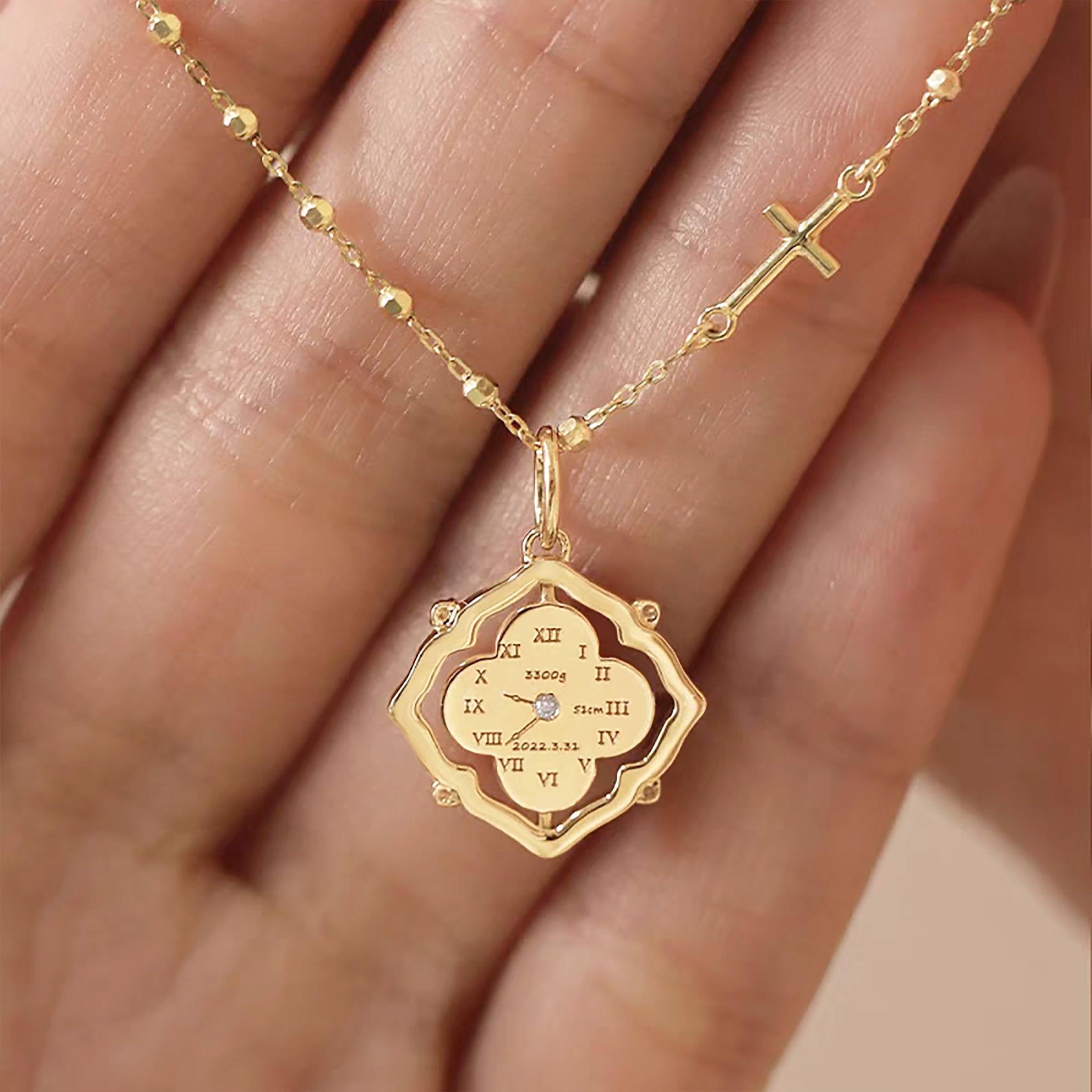 Solid Gold Baby Footprint Necklace - Personalized Keepsake Jewelry for Moms - Perfect for Mother's Day, Baby Showers & Newborn Gifts