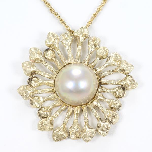 14K Yellow Gold Mabe Pearl Necklace for Women - Elegant Pearl Jewelry Gift for Wedding, Anniversary & Special Occasions