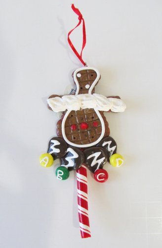 Festive Christmas Gingerbread Cookie Snowman Candy Cane Stick Lollipop Tree Ornament - Perfect for Holiday Decorations, Gift Giving & Christmas Tree Decor