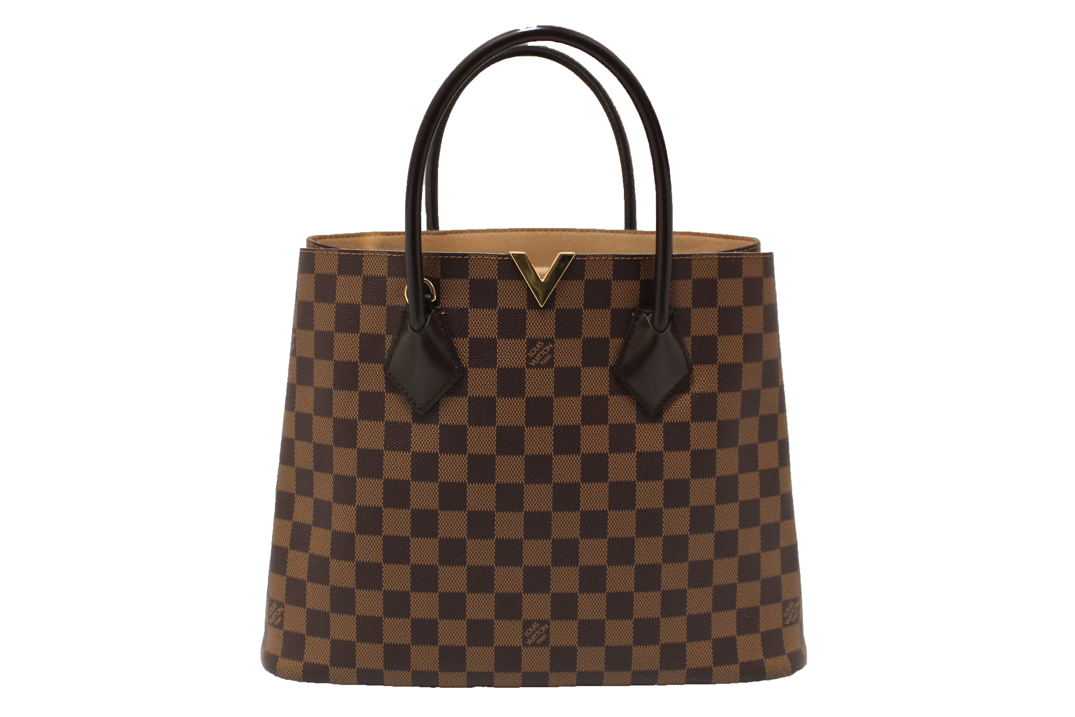 Authentic Louis Vuitton Damier Ebene Kensington Tote Bag - Luxury Designer Shoulder Handbag for Women | Perfect for Work, Travel & Everyday Use