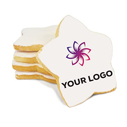 Smart Go - Customizable Fresh Baked Sugar Cookies (25 Count) - Personalized with Your Business Logo or Text - Multiple Shapes & Sizes Including 3.5